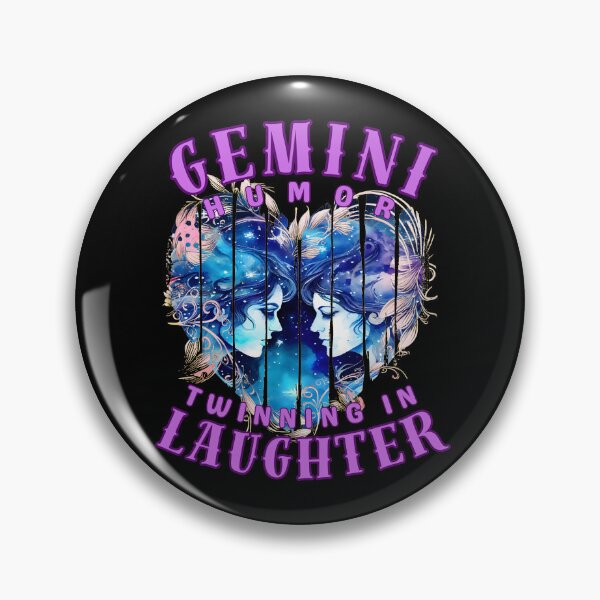 Item preview, Gemini Humor: Twinning In Laughter. gemini constellation designed and sold by ZodiacWonders.
