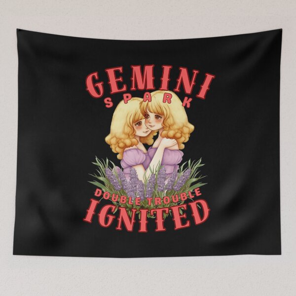 Item preview, Gemini Spark: Double Trouble Ignited. gemini astrology designed and sold by ZodiacWonders.