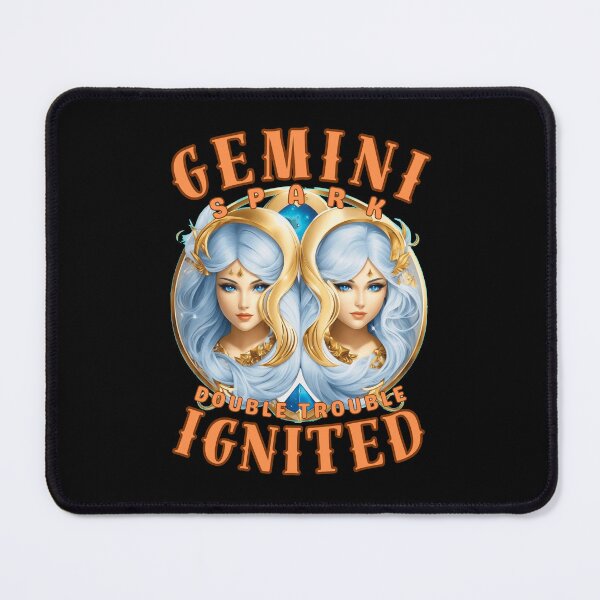 Item preview, Gemini Spark: Double Trouble Ignited. gemini horoscope designed and sold by ZodiacWonders.