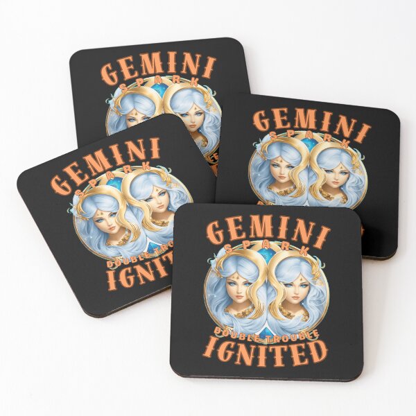 Item preview, Gemini Spark: Double Trouble Ignited. gemini horoscope designed and sold by ZodiacWonders.