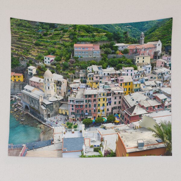 Item preview, Italy Cinque Terra Vernazza Village Town Photo designed and sold by Avila Loomis.