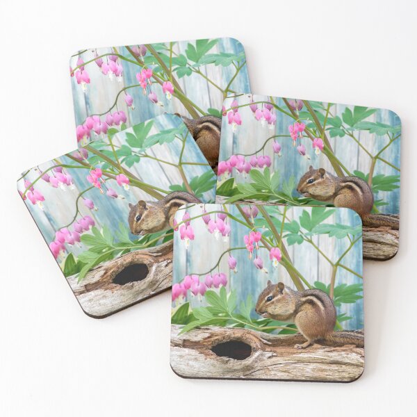 Item preview, Active chipmunk in a spring time garden designed and sold by Susan Sheldon.