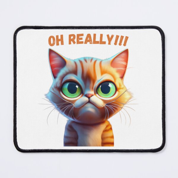 Item preview, Oh Really !!!!. Funny Cat designed and sold by RiffRaffGraffix.