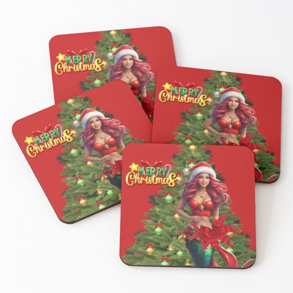 Item preview, Merry Christmas Mermaid Bow designed and sold by SirenasWorld.