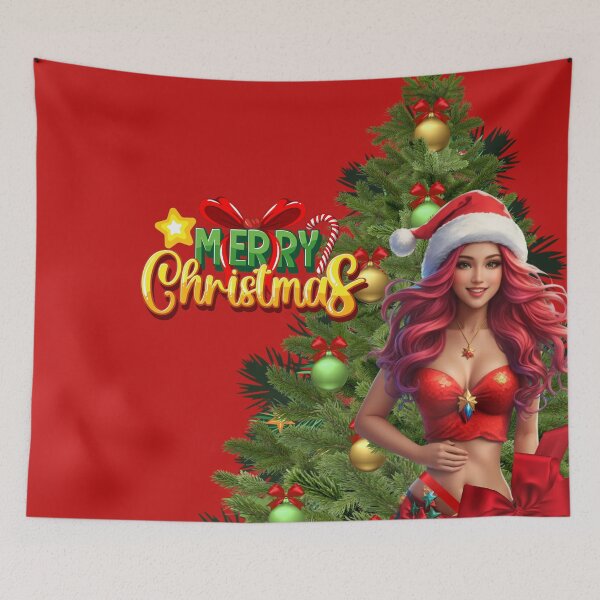 Item preview, Merry Christmas Mermaid Bow designed and sold by SirenasWorld.
