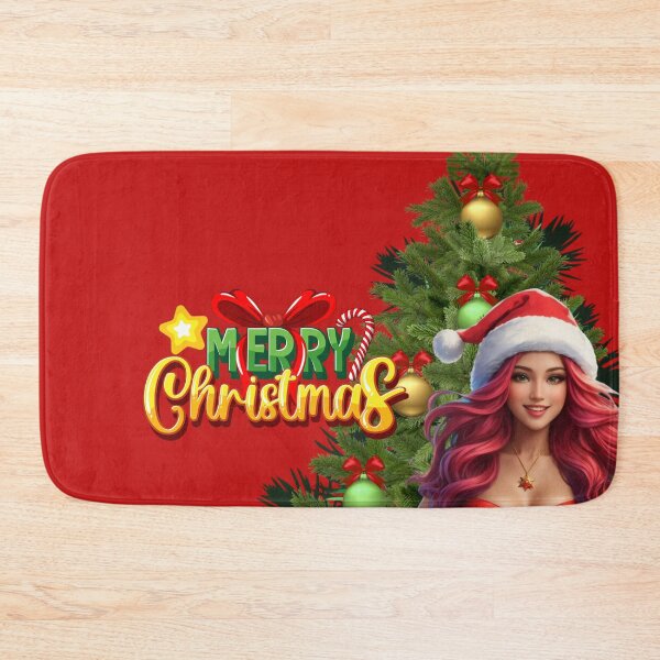 Item preview, Merry Christmas Mermaid Bow designed and sold by SirenasWorld.