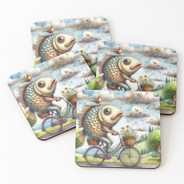 Item preview, Fish on a bicycle designed and sold by Kenneth Labuskes.