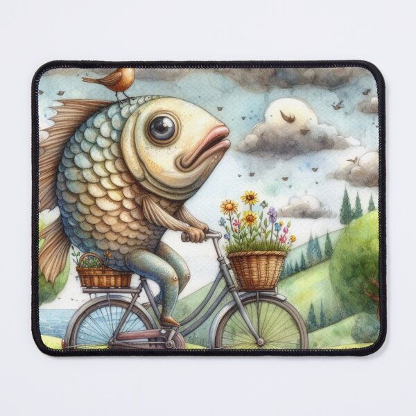 Item preview, Fish on a bicycle designed and sold by Kenneth Labuskes.