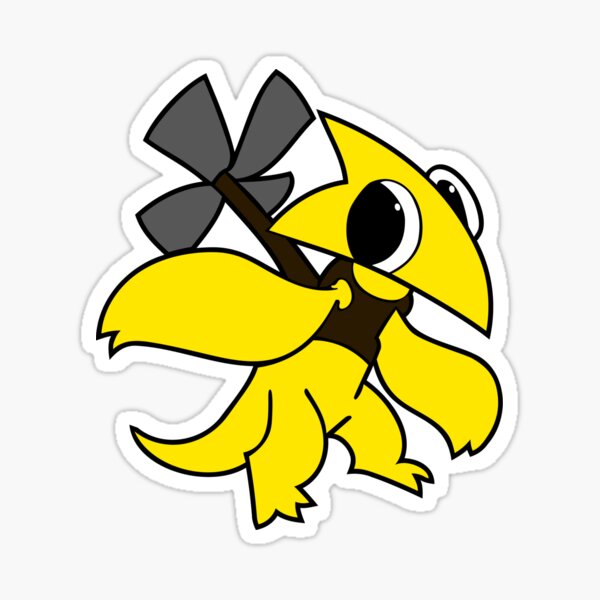 Yellow Rainbow Friends Fan art Sticker for Sale by DrawForFunYt