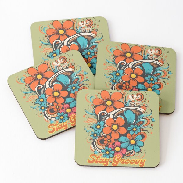 Item preview, 60's Floral Cute Nature Fashion Design, Embrace the Flower Power with our vibrant 'Stay Groovy' design, Perfect Retro Style, Vintage Floral Fashion designed and sold by PrintMates.