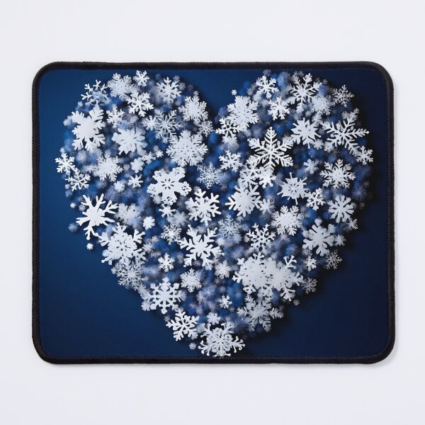 Item preview, Heart shaped holiday snowflake print designed and sold by dcrc.