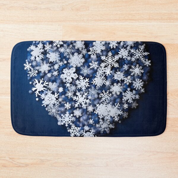Item preview, Heart shaped holiday snowflake print designed and sold by dcrc.