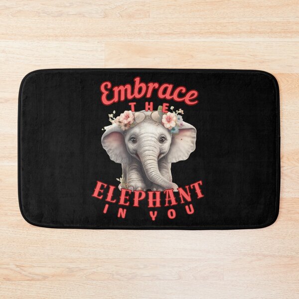 Item preview, Embrace the Elephant in You. happy elephant designed and sold by ElephantVibes.