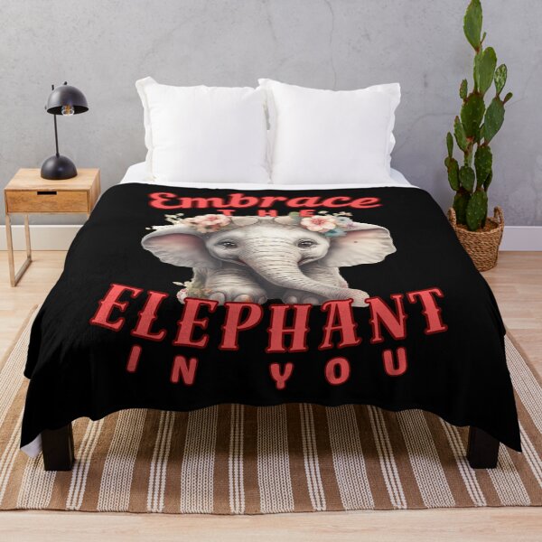 Item preview, Embrace the Elephant in You. happy elephant designed and sold by ElephantVibes.