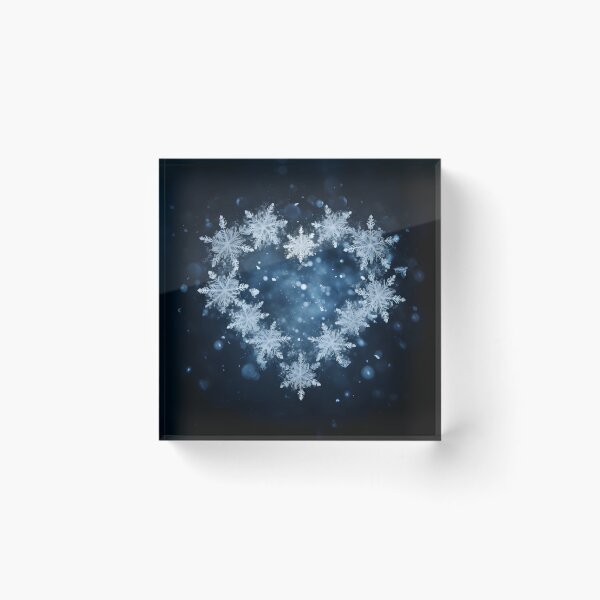 Item preview, Heart shaped holiday snowflake print designed and sold by dcrc.