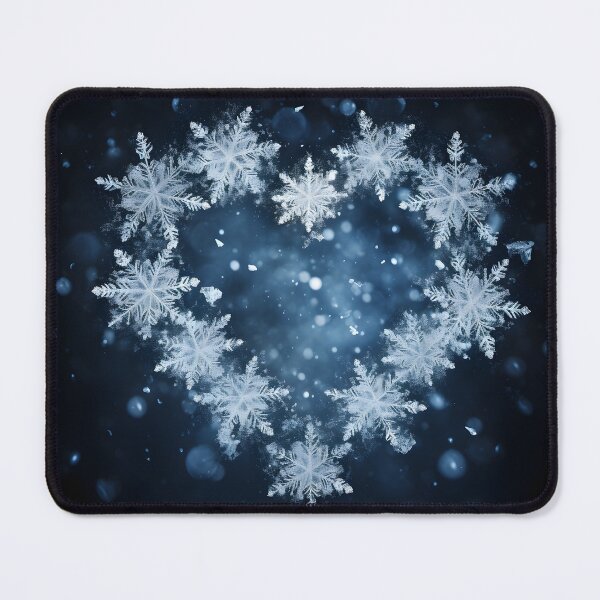 Item preview, Heart shaped holiday snowflake print designed and sold by dcrc.