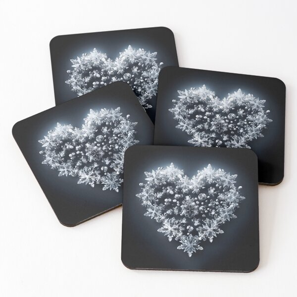 Item preview, heart shaped holiday snowflake print designed and sold by dcrc.