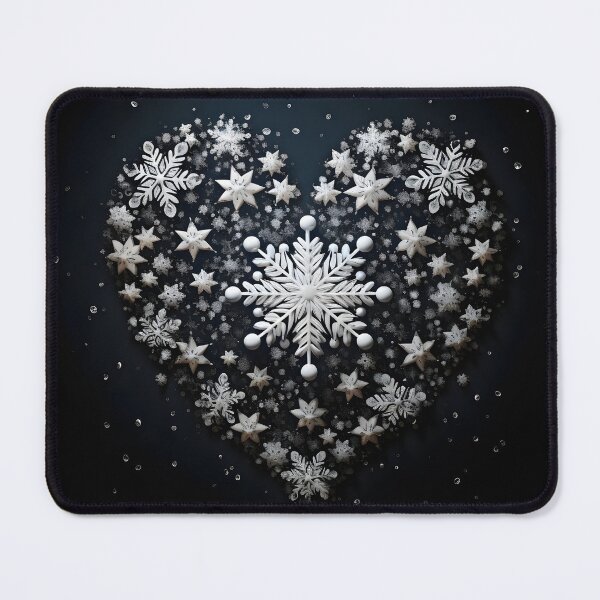 Item preview, heart shaped holiday snowflake print designed and sold by dcrc.