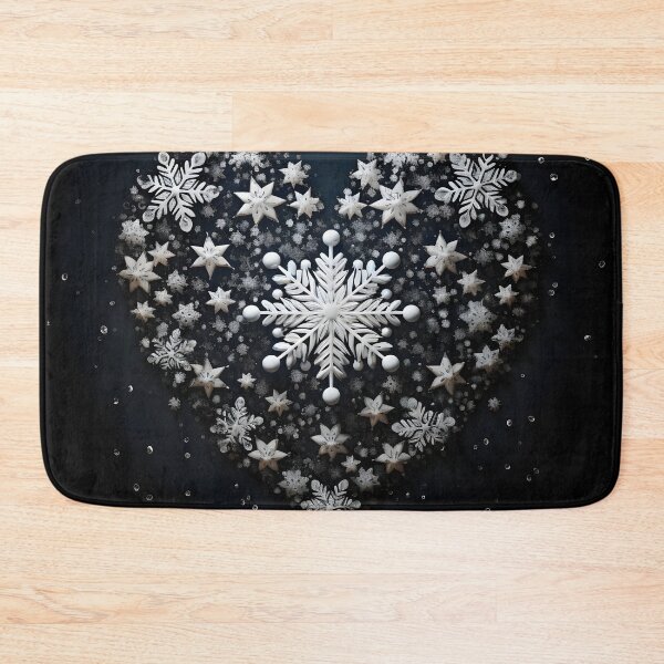 Item preview, heart shaped holiday snowflake print designed and sold by dcrc.