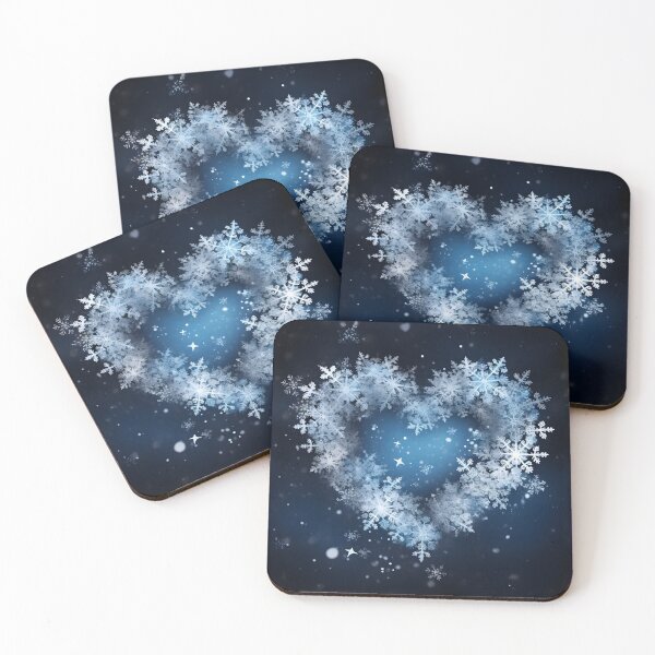 Item preview, heart shaped holiday snowflake print designed and sold by dcrc.