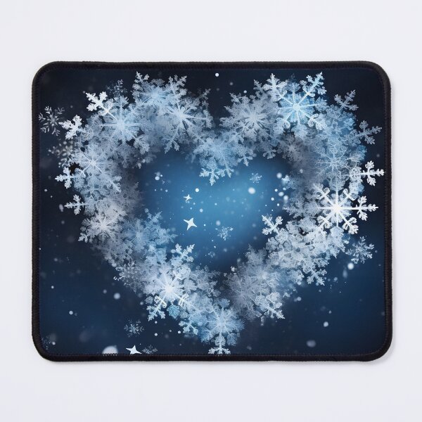Item preview, heart shaped holiday snowflake print designed and sold by dcrc.