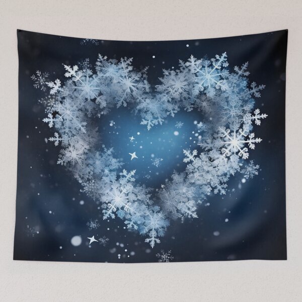 Item preview, heart shaped holiday snowflake print designed and sold by dcrc.