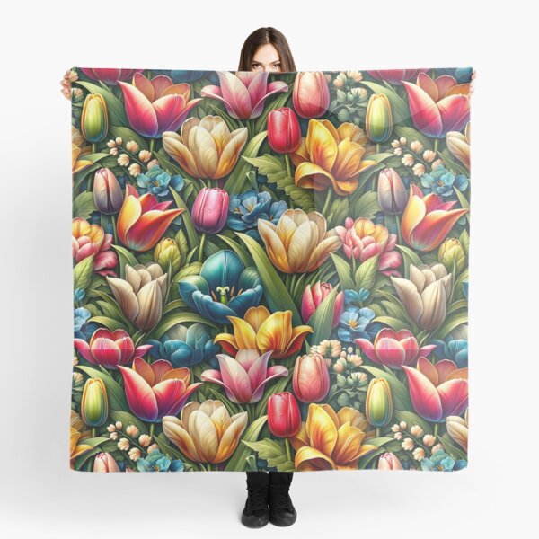 Item preview, Vibrant Tapestry of Tulips A Seamless Floral Pattern digital paper 3 designed and sold by PSeamless.