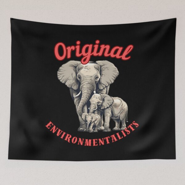 Item preview, Original Environmentalists. colorful elephant designed and sold by ElephantVibes.