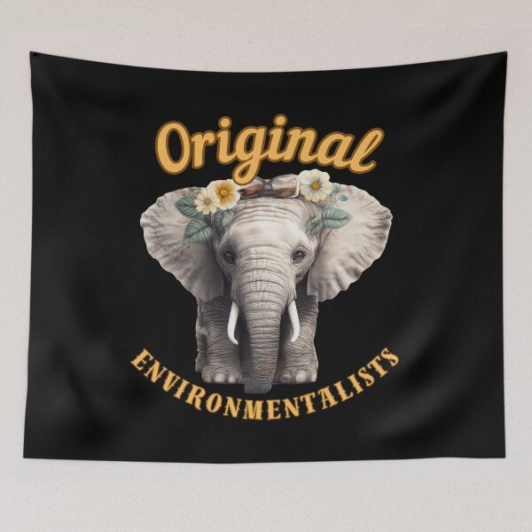 Item preview, Original Environmentalists. watercolor elephant designed and sold by ElephantVibes.