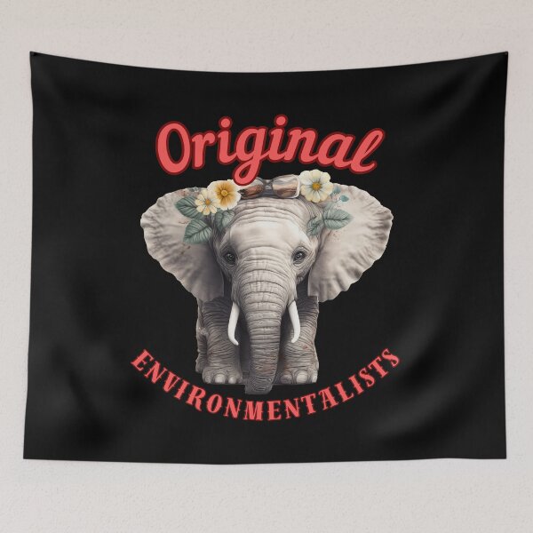 Item preview, Original Environmentalists. happy elephant designed and sold by ElephantVibes.