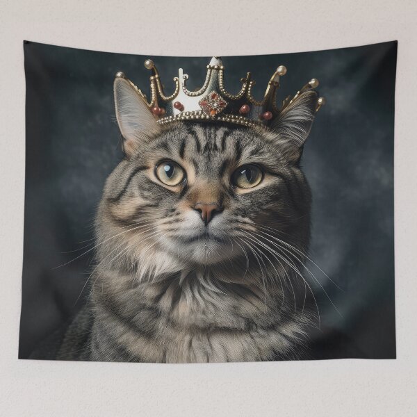 Item preview, Tabby Cat with Crown 01 designed and sold by Elisabeth Lucas.