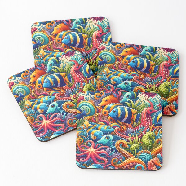 Item preview, Aquatic Dance A Seamless Pattern of Marine Life Pattern digital paper 1 designed and sold by PSeamless.