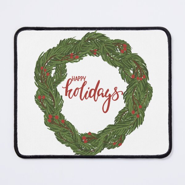 Item preview, Happy holidays wreath designed and sold by Cwstrutt.