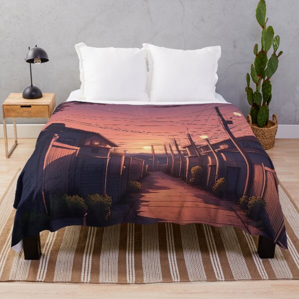 Item preview, Lofi Anime Sunset Print - Nostalgic Evening Vibes! designed and sold by evilishgoods.