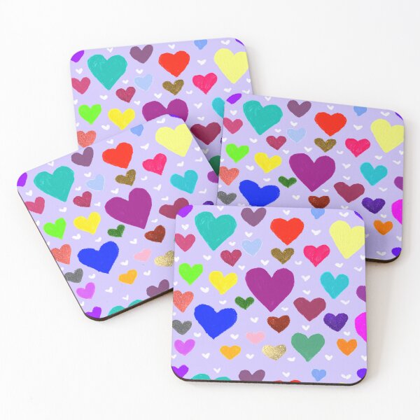 Item preview, Colorful hearts pattern designed and sold by Agapeart111.