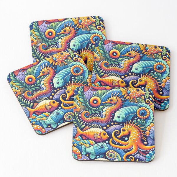 Item preview, Aquatic Dance A Seamless Pattern of Marine Life Pattern digital paper 4 designed and sold by PSeamless.