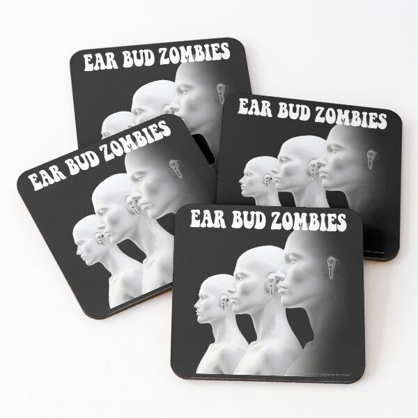 Item preview,  Earbud Zombies  -Mannequin Trio-  For DARK Backgrounds designed and sold by The Imagination Source™.