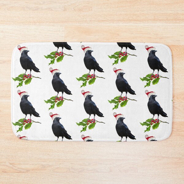 Item preview, Santa Crow with Holly designed and sold by catsclips.
