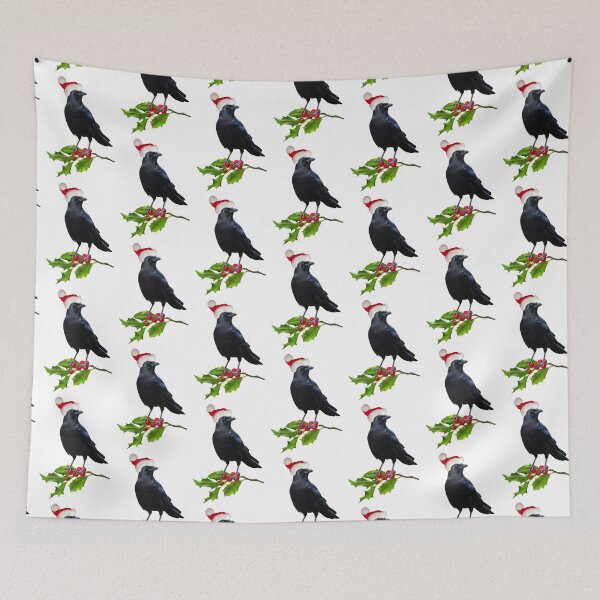Item preview, Santa Cuervo con acebo designed and sold by catsclips.