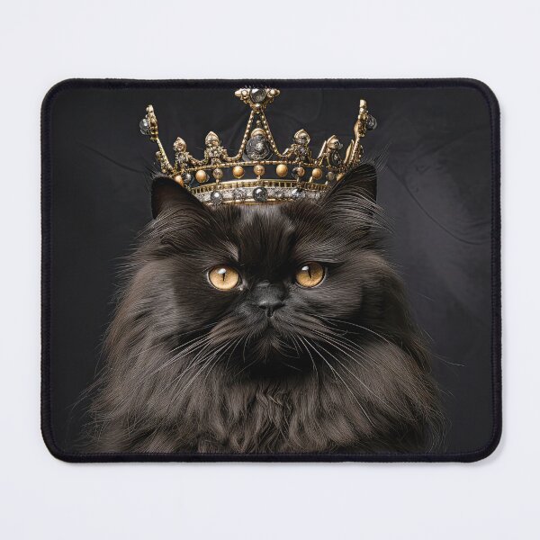 Item preview, Black Persian Cat with Crown 01 designed and sold by Elisabeth Lucas.