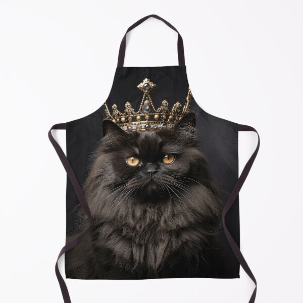 Item preview, Black Persian Cat with Crown 01 designed and sold by Elisabeth Lucas.