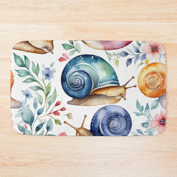 Item preview, Snail watercolor pattern designed and sold by shokA Design.