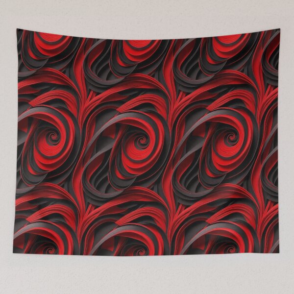 Item preview, Red and black quilling curls designed and sold by Conefur.
