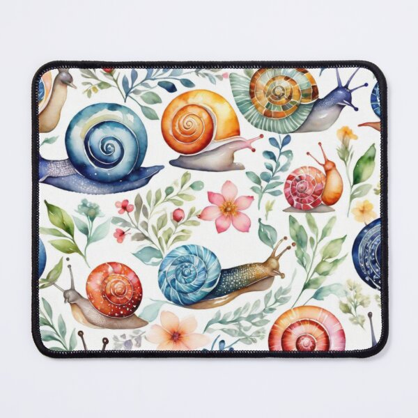 Item preview, Snail watercolor pattern designed and sold by shokA Design.