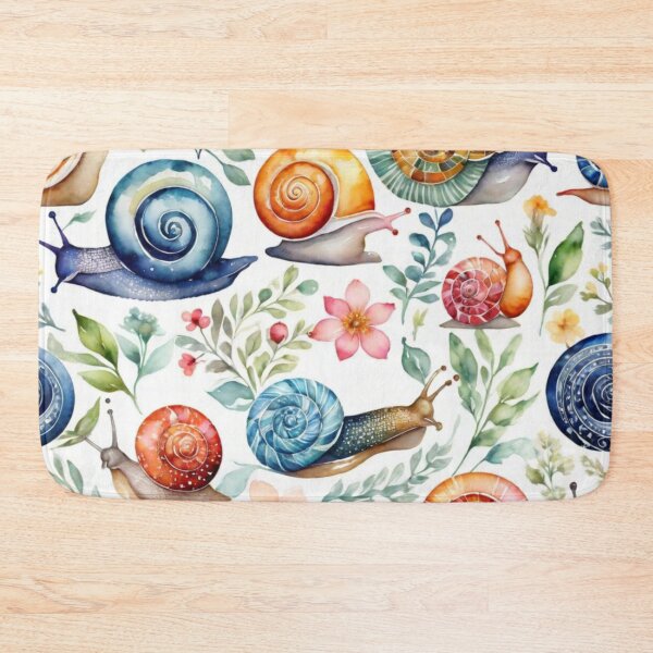 Item preview, Snail watercolor pattern designed and sold by shokA Design.