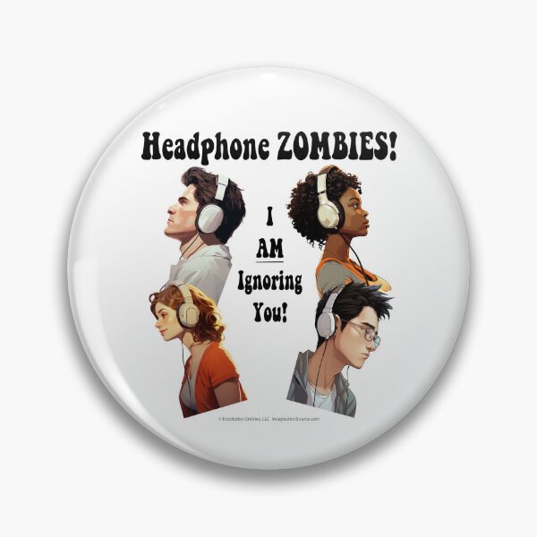 Item preview, Headphone Zombies - For Light Backgrounds designed and sold by The Imagination Source™.