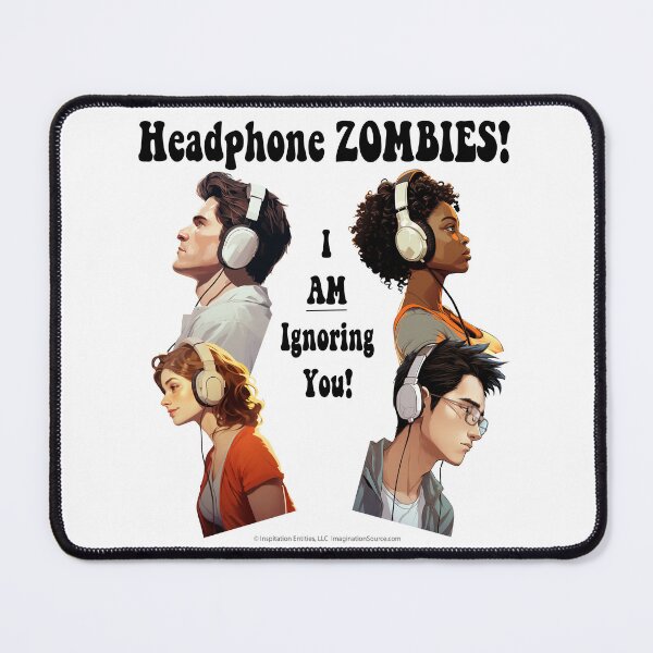 Item preview, Headphone Zombies - For Light Backgrounds designed and sold by The Imagination Source™.