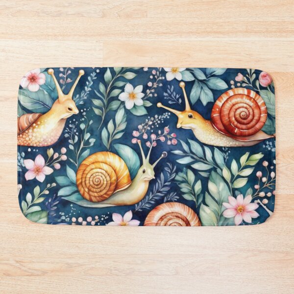 Item preview, Snail watercolor pattern designed and sold by shokA Design.