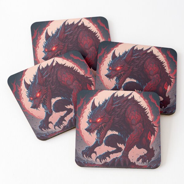 Item preview, Demonic Wolf Illustration designed and sold by Myahashaye.