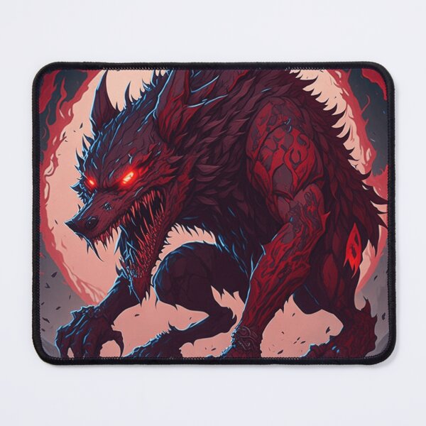 Item preview, Demonic Wolf Illustration designed and sold by Myahashaye.